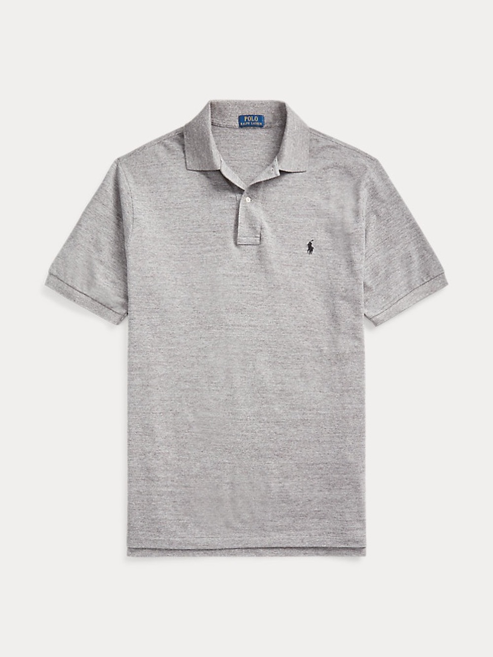Polo Ralph Lauren Men's The Iconic Polo Heather Grey Short-Sleeve Polo Medium